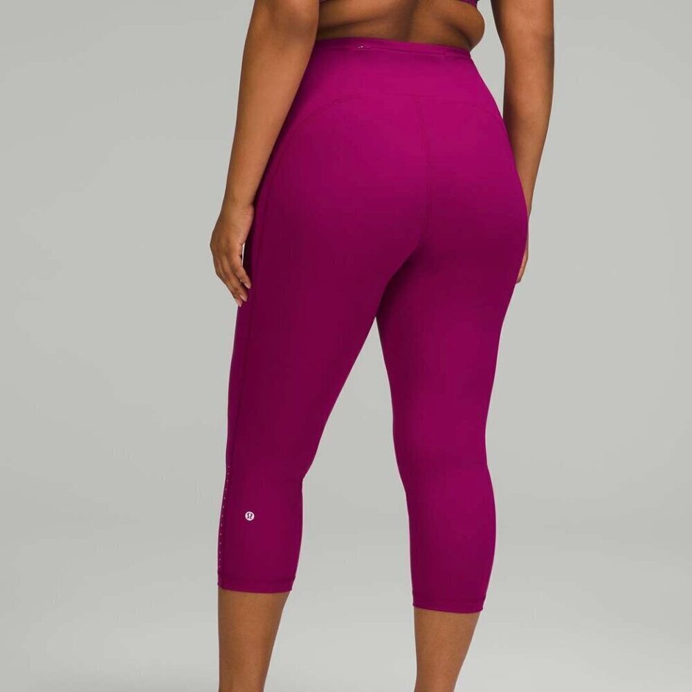 Lululemon Swift Speed Crop High Rise Pant Leggings 21” In Magenta Purple US 4‌